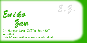 eniko zam business card